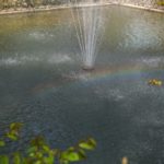 加茂山公園の噴水の写真