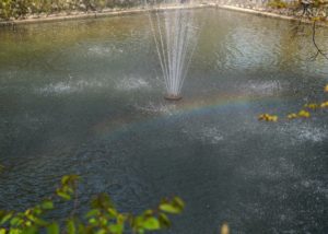 加茂山公園の噴水の写真